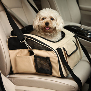 Foldable Pet Car Seat Carrier Bag With Safety Hammock Design