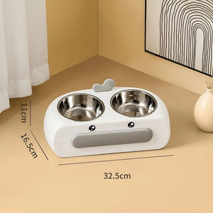Duck Design Double Pet Feeding And Drinking Bowl Set