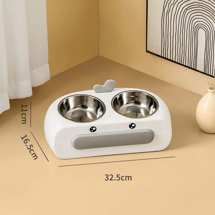 Duck Design Double Pet Feeding And Drinking Bowl Set