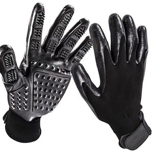 Soft Rubber Pet Grooming Glove For Hair Removal And Massage