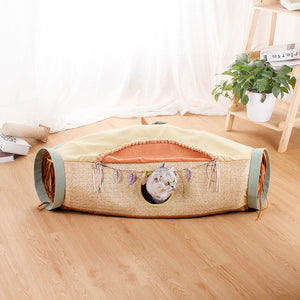 Cat Tunnel Net Toy With Totoro Design For Interactive Play